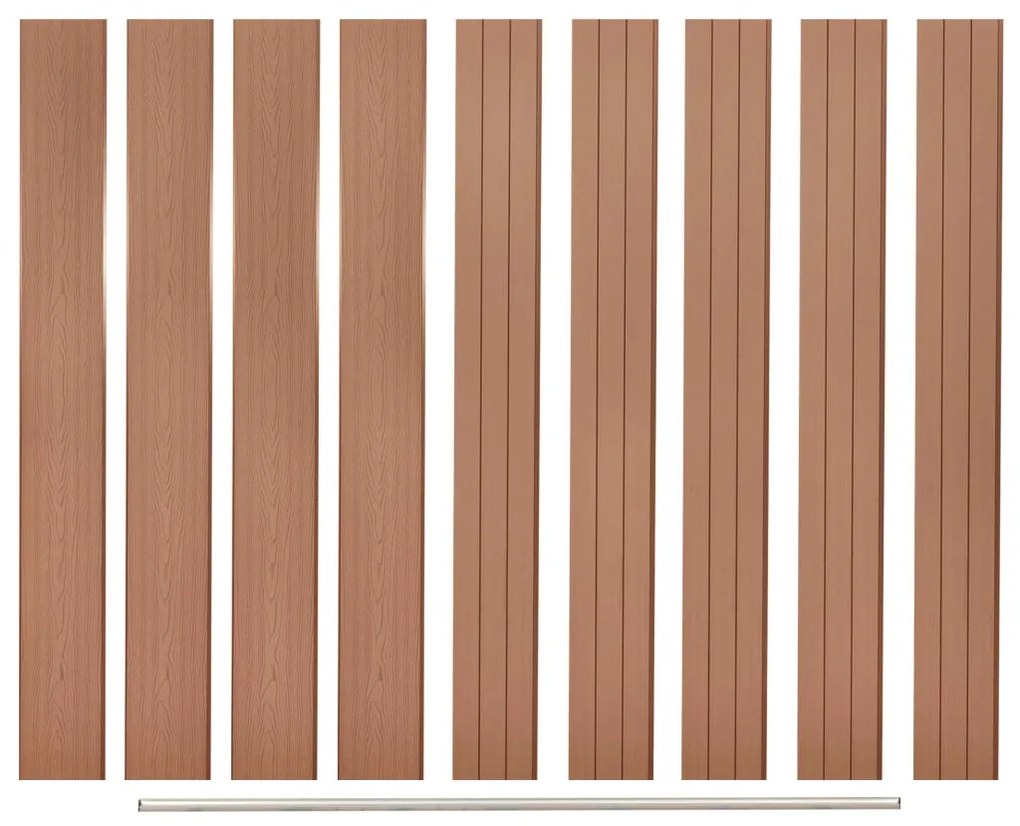 vidaXL Plăci de schimb pentru gard, 9 buc., maro, 170 cm, WPC