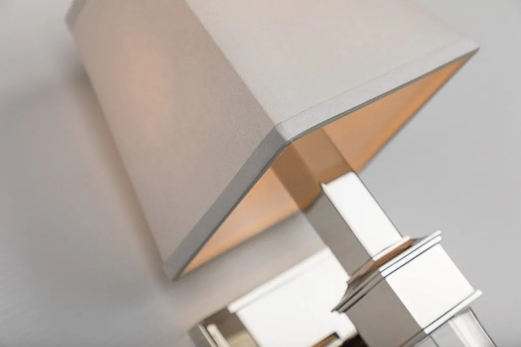 Aplica de perete design elegant RUSKIN nichel lucios