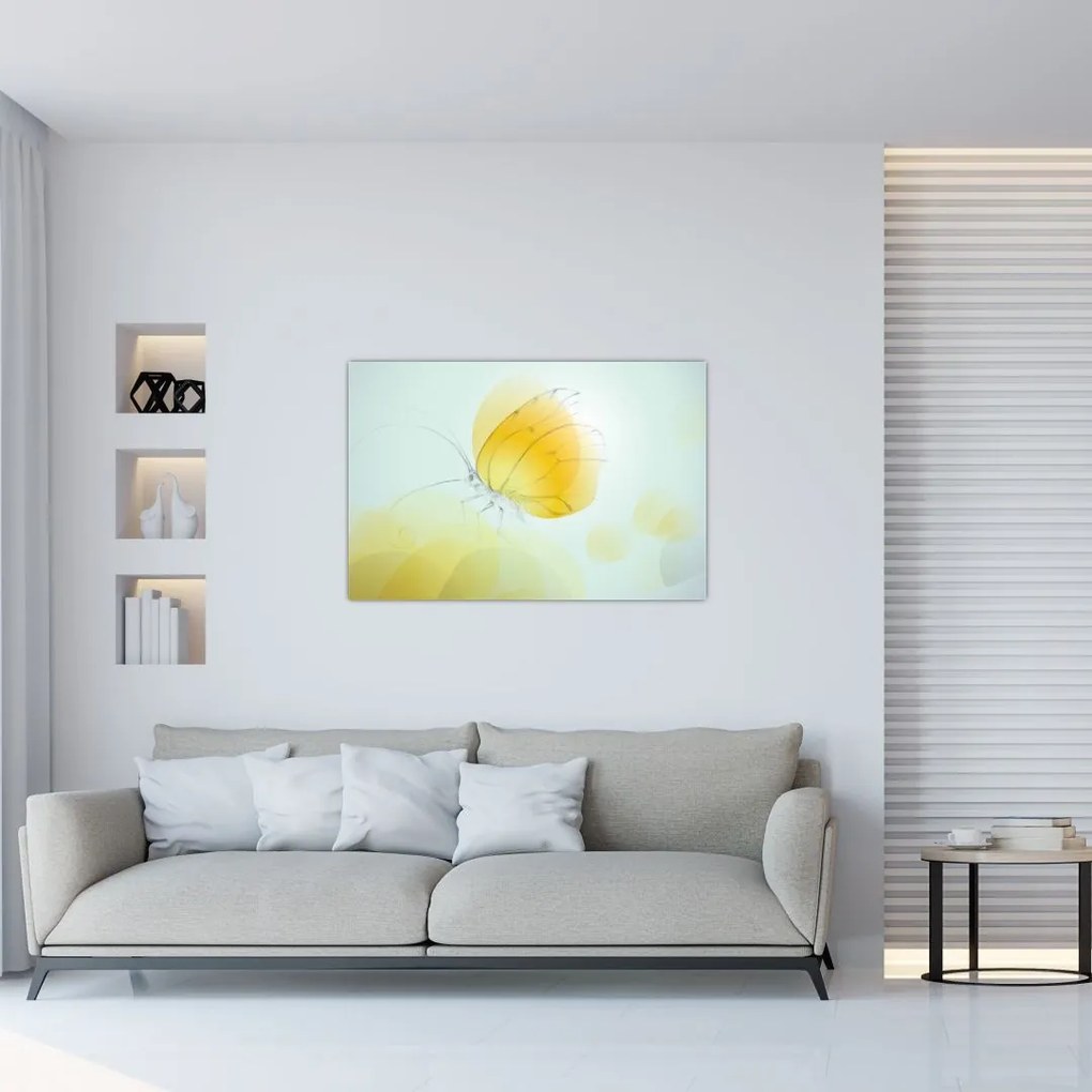 Tablou - Fluturele galben (90x60 cm)
