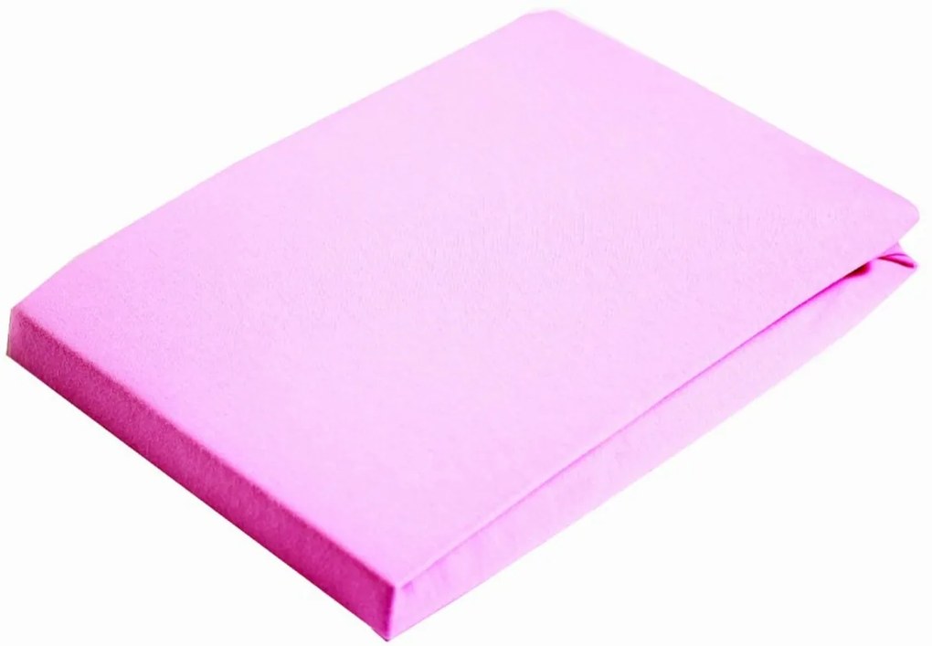 Baby Nellys Cearşaf pentru cărucior din jerseu - roz, 75x35 cm
