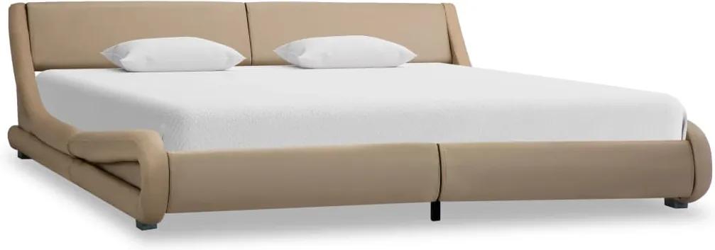 Cadru de pat, cappuccino, 180 x 200 cm, piele ecologica