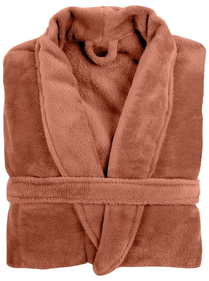 Halat de baie din pluș Tiseco Home Studio Cozy, S/M, maro