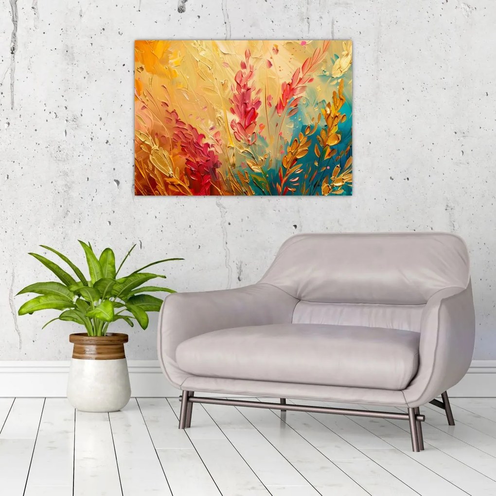 Tablou pe sticlă - Vopsirea câmpului (70x50 cm)