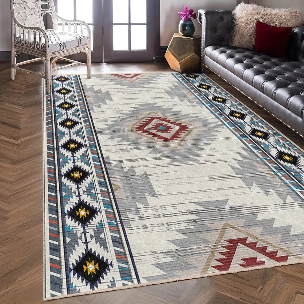 Covor tip traversă lavabil 80x200 cm Ethnic Geo – Mila Home