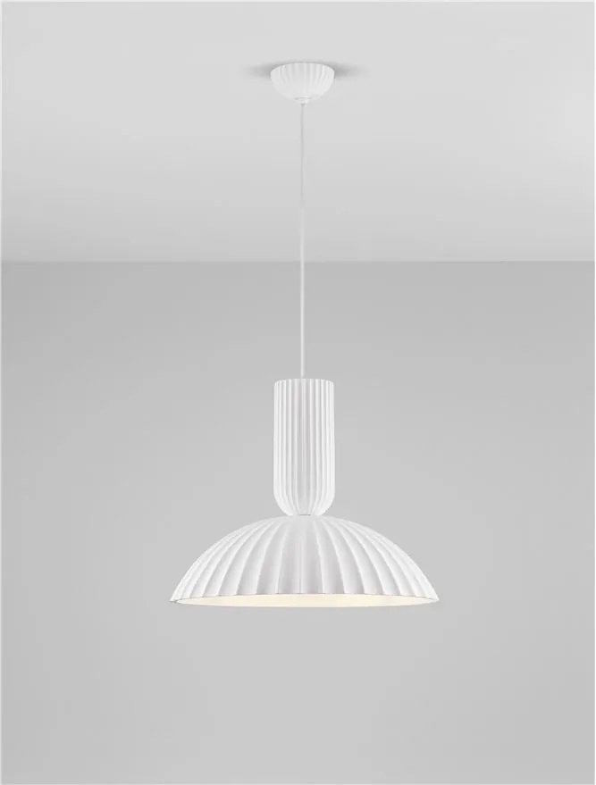 Lustra suspendata design decorativ Ghips, AMMOS alb