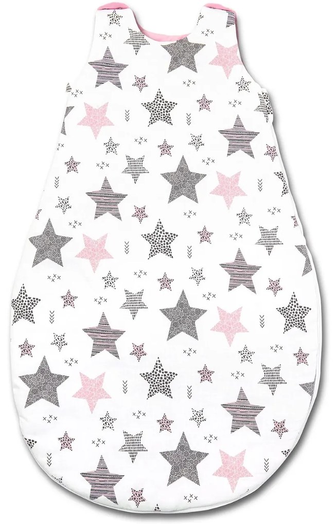 Sac de dormit copii 3-18 luni Kidizi All Pink Stars, 2.5 tog