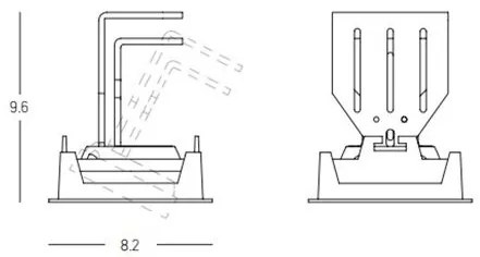 Spot LED reglabil Trimless 9W 3000K alb