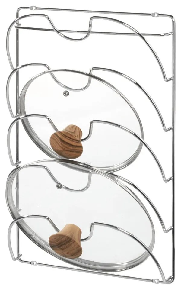 Suport metalic pentru capace iDesign Classico, 10,5 x 28 cm