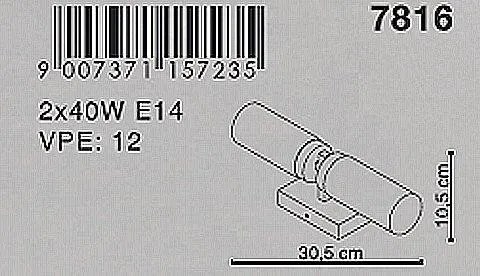 Aplica de perete IP44 Space 7816 GL