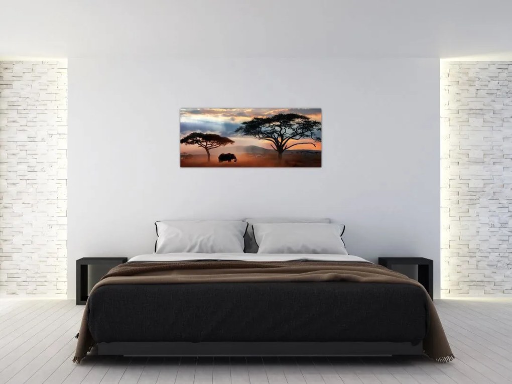 Tablou - Parcul Național Serengeti, Tanzania, Africa (120x50 cm)