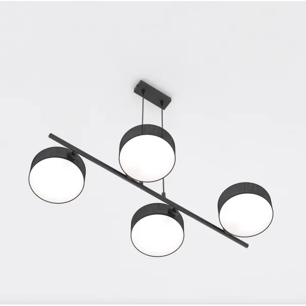 Lustră suspendată pe cablu DRUMZ 4xE14/10W/230V negru