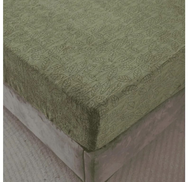 Cearsaf Cocolino microplus cu elastic GRENA 160x200 cm verde