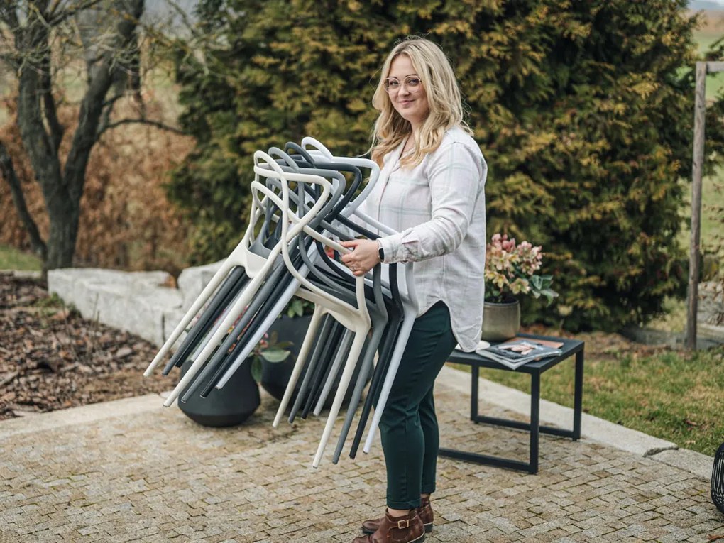 OFERTA Scaun din plastic alb KATO II. calitate a doua