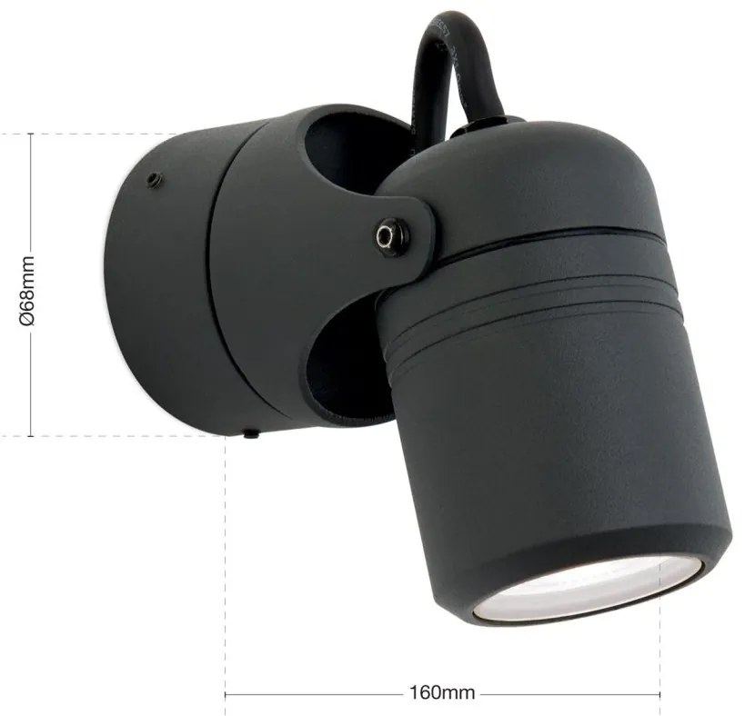 Aplica de exterior cu spot directionabil IP44 VISION 1L