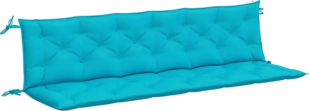vidaXL Perne bancă de grădină, 2 buc., turcoaz, 200x50x7 cm, textil
