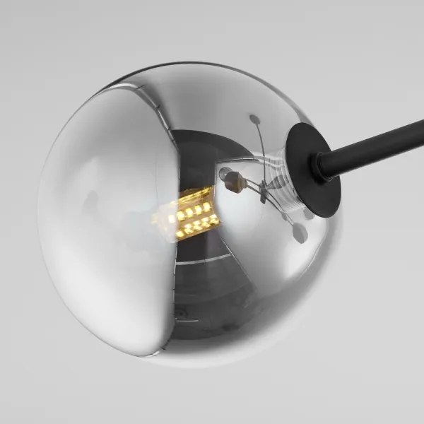 Lustră pe tijă Jupiter 1975 MOKA 4xGU10/10W/230V + 4xG9/10W/230V negru/crom