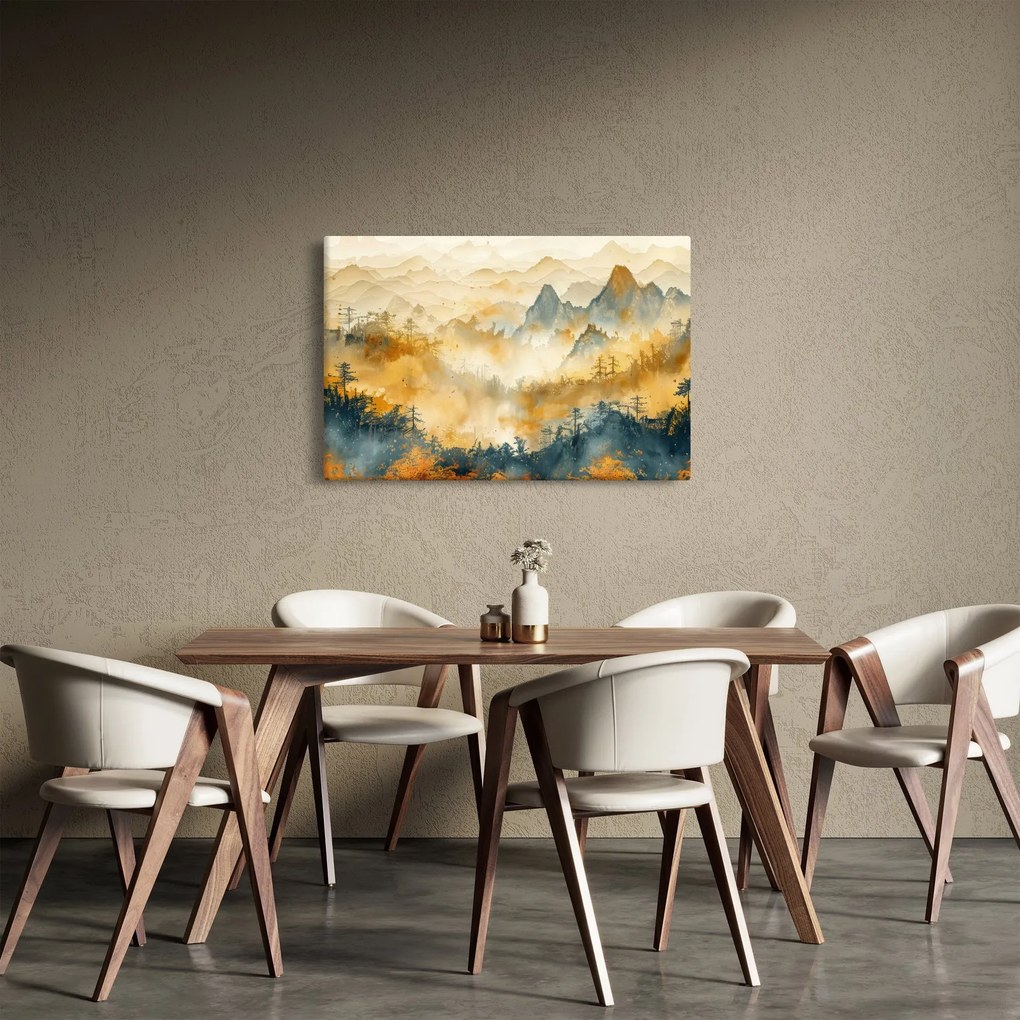 Tablou - Munți, acuarelă (90x60 cm)