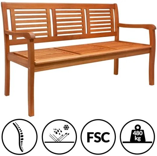 Deuba Banca de gradina - Eucalipt - 153 cm