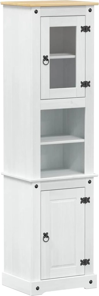 vidaXL Dulap de Baie cu raft Alb 50 x 40 x 185 cm Lemn de pin masiv