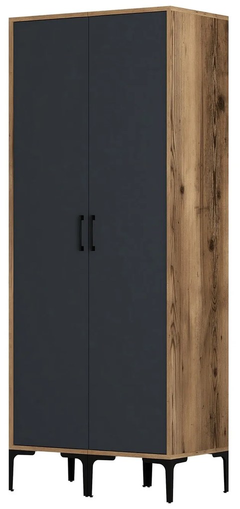 Dulap de haine Kiara SS (Nuc + antracit). 1088398