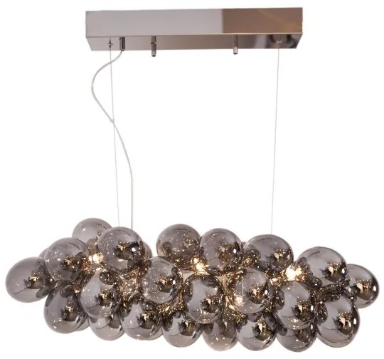 Lustră pe cablu ByRydens 4200880-4505 GROSS BAR 8xG9/5W/230V fumuriu/negru