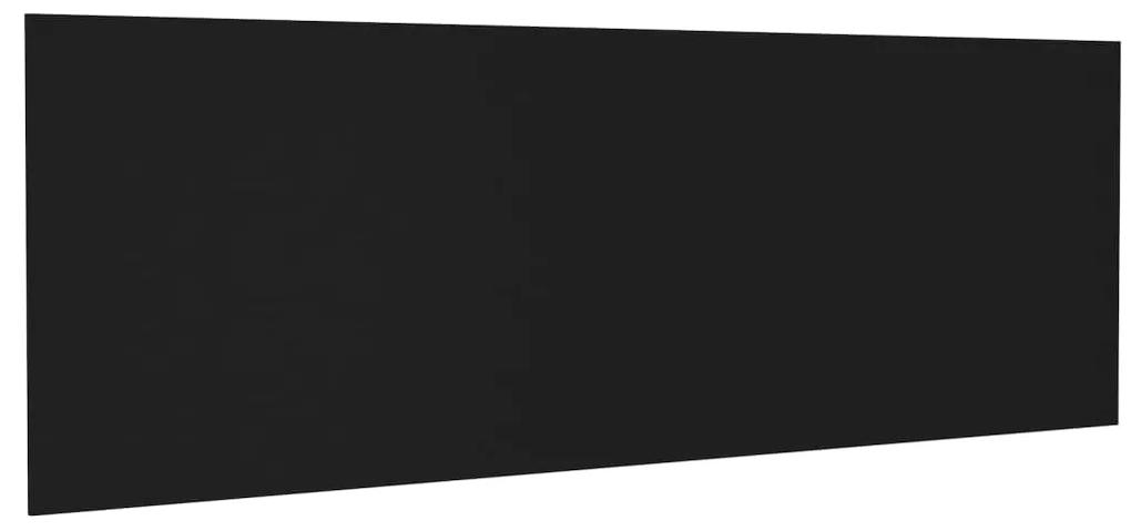 Tablie de pat, negru, 240x1,5x80 cm, lemn prelucrat 1, Negru