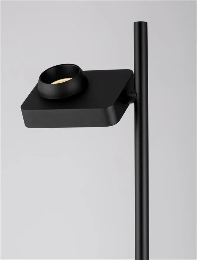 Lampa de podea LED cu spot directionabil stil minimalist KEDROS negru