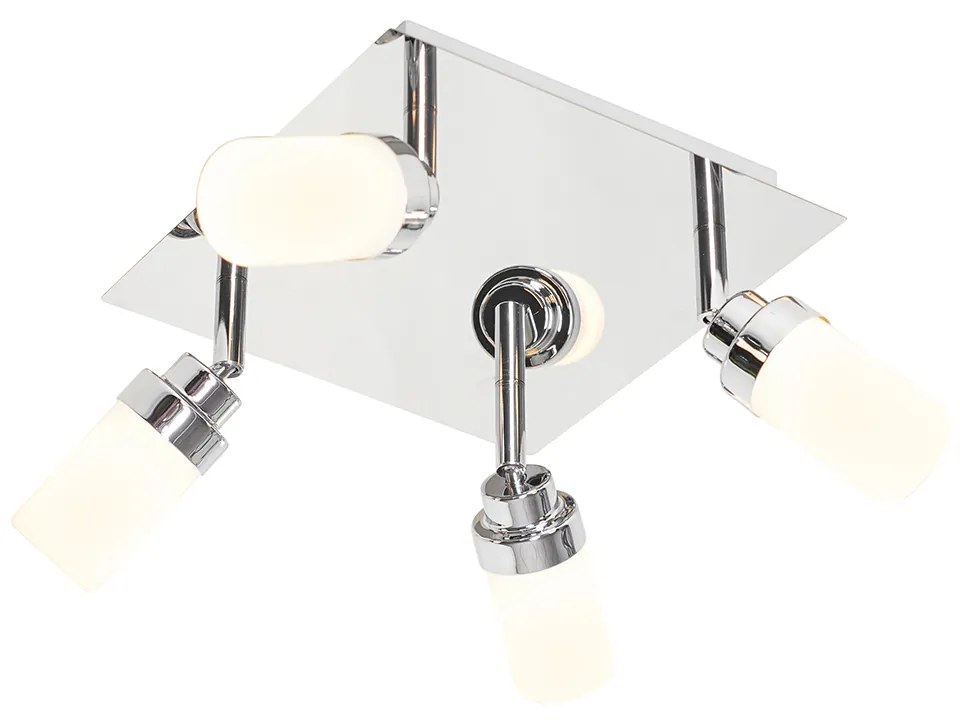 Spotlight modern pentru baie din oțel cu 4 lumini IP44 - Japie