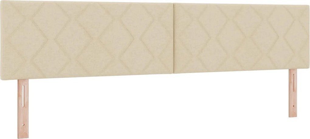 vidaXL Tăblie LED Crem 200 cm țesătură