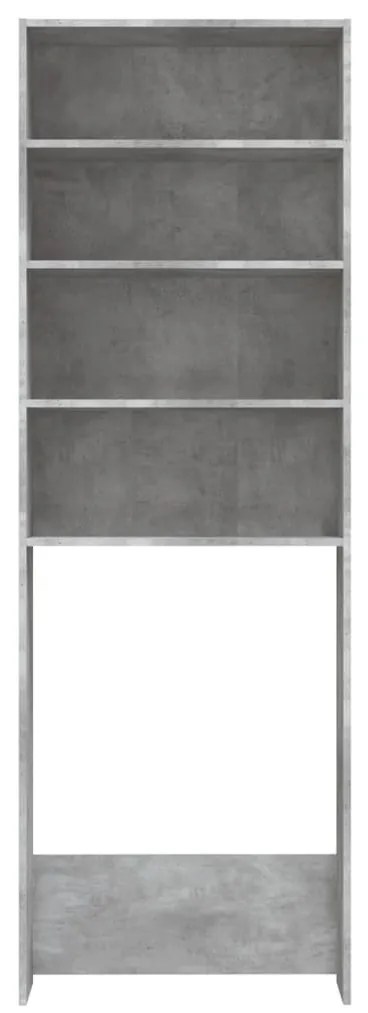 Dulap masina de spalat, gri beton, 64x24x190 cm Gri beton