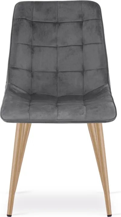 Scaun de masa SPLIT VELVET, gri inchis