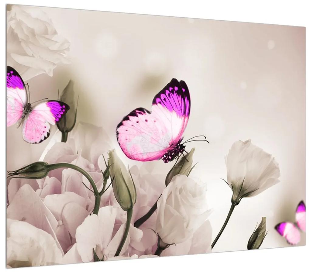 Tablou cu fluture (70x50 cm), în 40 de alte dimensiuni noi