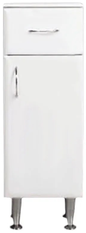 Dulap jos Bianca Plus 30 cu 1 ușă, 1 sertar, alb lucios, dreapta