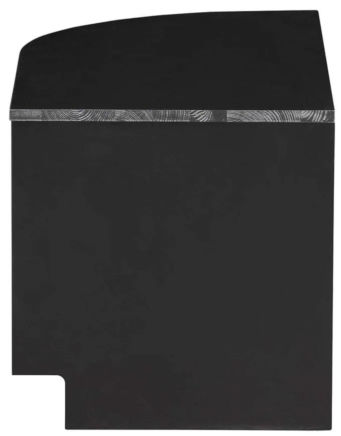 Masă TV modulară neagră din lemn masiv de pin 78x40 cm Finca – WOOOD