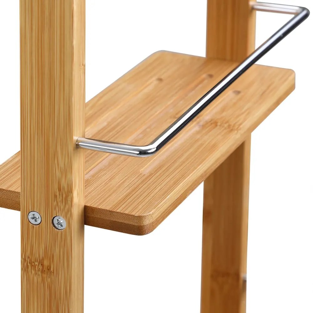 Raft suspendat pentru baie BAMBOO, 28,5x10x70cm, 3 rafturi, maro Casaria