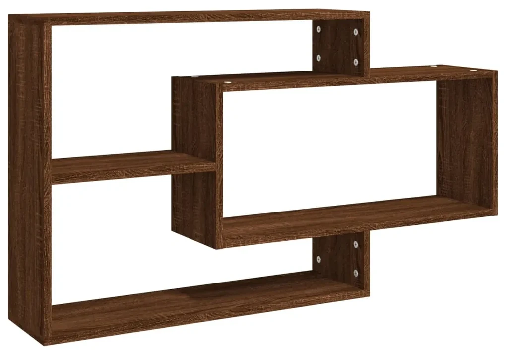 815290 vidaXL Raft de perete, stejar maro, 104x20x58,5 cm, lemn compozit