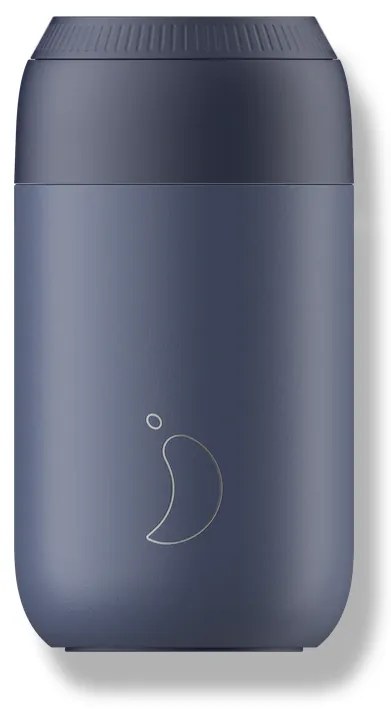 Cană termică Chilly's Bottles - albastru whale 340 ml, ediția Series 2
