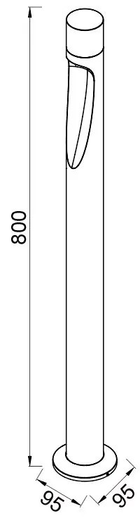 Stalp LED iluminat exterior IP65 ARAN H-80cm corten