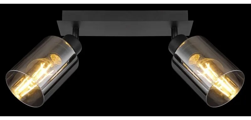 Plafoniera cu 2 spoturi directionabile design modern HADERA negru