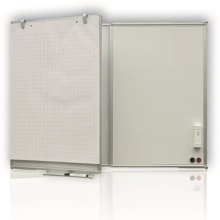 Tabla magnetica pliabila 120/240 x 90 cm, alba