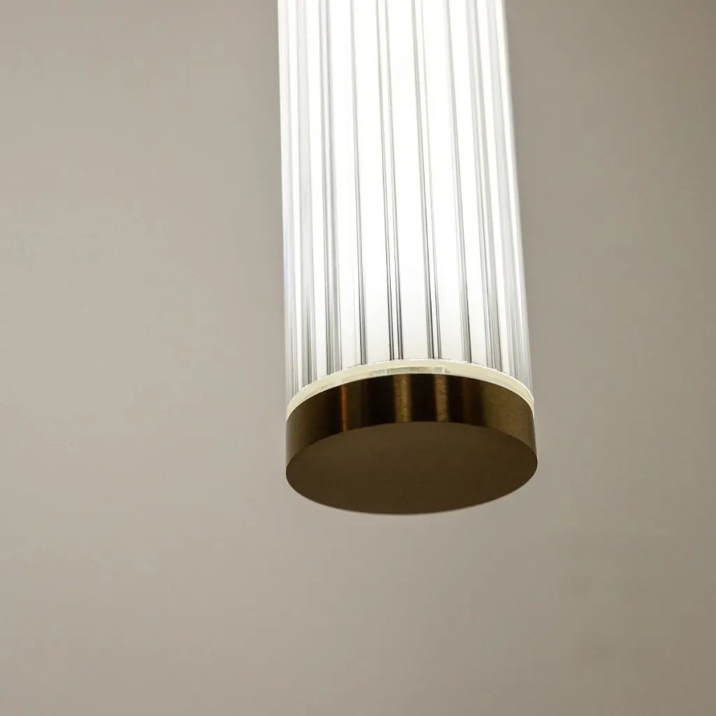 Lustra LED smart cu telecomanda COMO alama periata