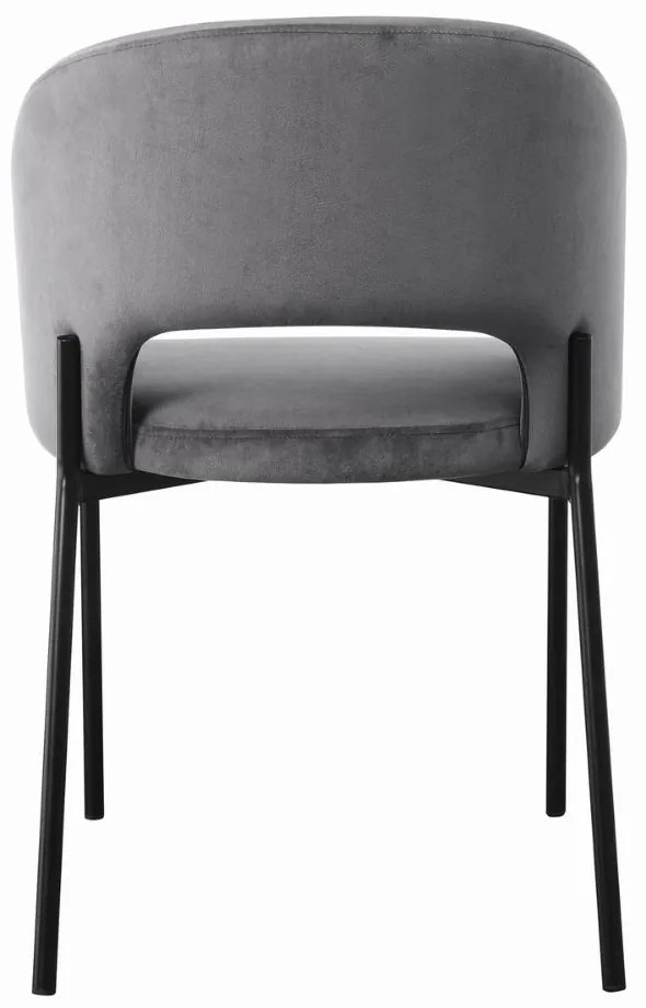 Scaun de bucaterie Rao, gri/negru