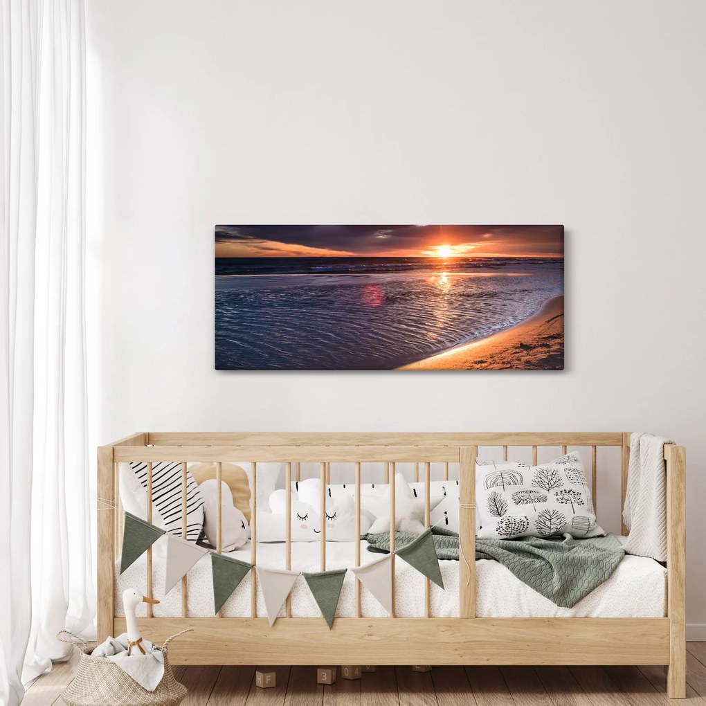 Tablou cu apus de soare (120x50 cm)