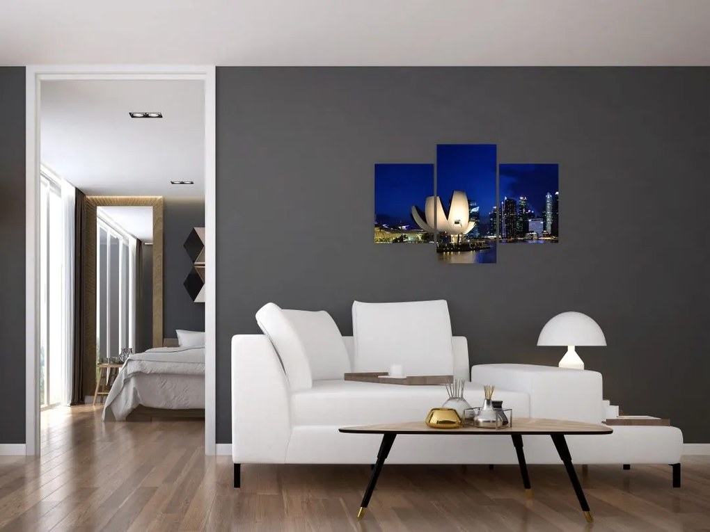 Tablou Singapore nocturn (90x60 cm)