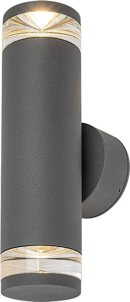 Rabalux 77072 - Aplica de exterior TORNIO, 2x GU10 (10W), 230V, IP54, antracit
