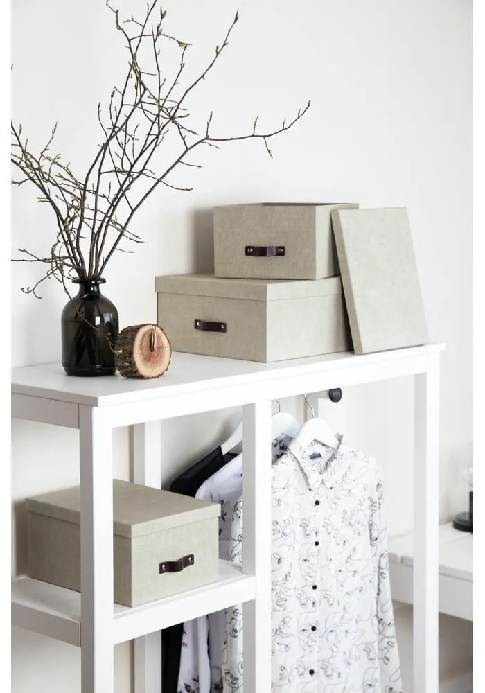 Set 3 cutii de depozitare Bigso Box of Sweden Inge, bej