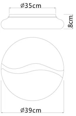 Plafonieră LED Globo 41790-20 LETICIA LED/24W/230V d. 39 cm