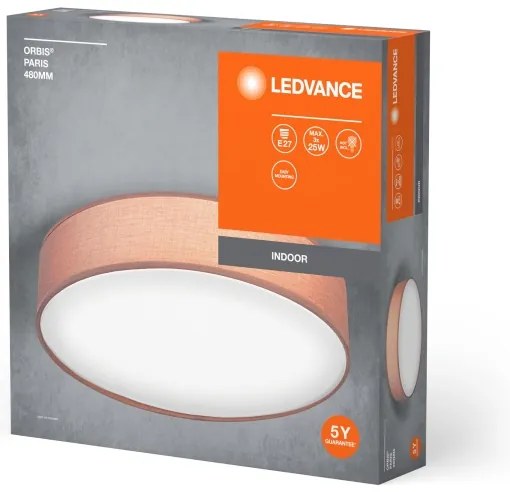 Plafonieră Ledvance ORBIS PARIS 3xE27/25W/230V maro