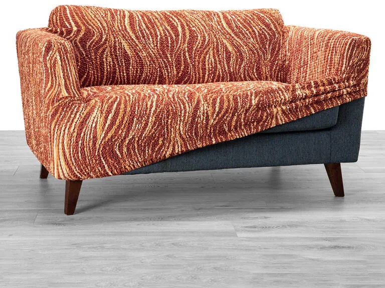 Huse bielastice UNIVERSO NOU dungi cărămizii fotoliu cu manere de lemn (l. 40 - 70 cm)