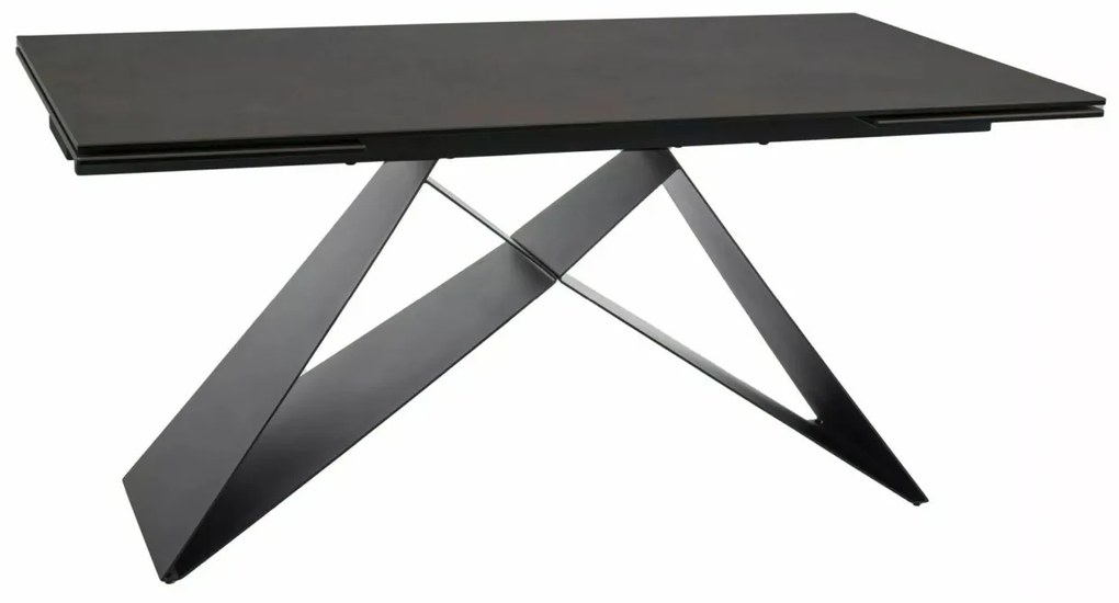 Masa extensibila Westin Ceramic OSSIDO BRUNO maro/negru mat L160-240 cm